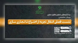 وبینار با عنوان نشست فصلی انتقال تجربه از اختراع تا تجاری سازی